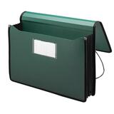 "Smead Expanding Wallet With Elastic Cord - 5.25"" Expansion - 8.5"" x 14"" - Legal - 1 Each - Green"
