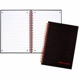Black n' Red Wirebound Ruled Notebook