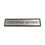 image of Shachihata Plastic Name Plates On Wood - 