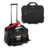 image of Compucessory Nylon Computer Case with Wheels - Top Loading - Nylon - Black