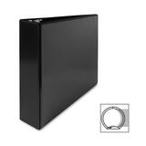 Sparco Deluxe View Round Ring Binder - Letter - 8.5 x 11 - 2 Capacity - 1 Each - Black