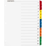 Sparco Quick Index Divider with Table Of Contents Page