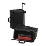 Sparco Catalog Case with Rollers - Front Loading - Vinyl - Black
