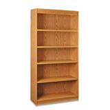 Lorell Laminate Bookcase - 72" Height x 36" Width x 12" Depth - Particleboard - 5 x Adjustable Shelf(ves) - Oak