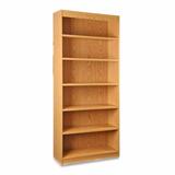 Lorell Laminate Bookcase - 84" Height x 36" Width x 12" Depth - Particleboard - 6 x Adjustable Shelf(ves) - Oak