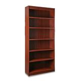 Lorell Laminate Bookcase - 84" Height x 36" Width x 12" Depth - Particleboard - 6 x Adjustable Shelf(ves) - Mahogany
