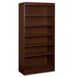 Lorell Radius Hardwood Veneer Bookcase LLR60080