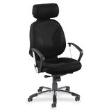 image of Lorell Airseat Executive Fabric Swivel Chair - Fabric Black Seat