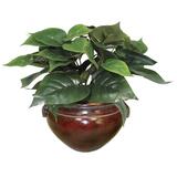 Nu-Dell Large Green Potted Plant - Mixed - Green, Mahogany