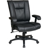 Office Star EX9381 Deluxe Leather Mid-Back Chair - EX93813
