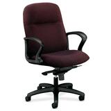 "HON Gamut 2078 Managerial Mid-Back Chair - Black Frame - 36.25"" x 27.5"" x 43.62"" - Claret Seat"
