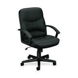 Basyx VL640 Leather Managerial Mid-Back Chair