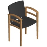 "HON Invitation 2112 Double Rail Arm Chair - Wood Medium Oak Frame - 23.5"" x 18.5"" x 33.12"" - Black Seat"