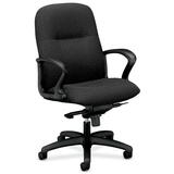 "HON Gamut 2078 Managerial Mid-Back Chair - Black Frame - 36.25"" x 27.5"" x 43.62"" - Iron Seat"