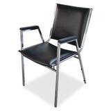 Lorell Plastic Arm Stacking Chairs