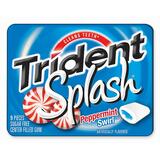 Cadbury Trident Splash Gum - Peppermint - Sugar-Free - 10 per Box
