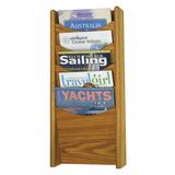 Safco 5-Pocket Wood Magazine Rack