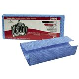 "GP Brawny Dine A Wipe Foodservice Busing Towel - Sanitizing Wipe - 40 Sheets/Pack - 21.5"" x 8"" - Blue, White"