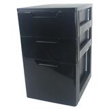 "IRIS 3-Drawer File Chest - 27.5"" Height x 15.62"" Width x 19.62"" Depth - 3 x File Drawer(s) - Black"