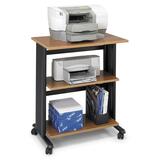 Safco 1881MO 3 Level Adjustable Printer Stand - Steel - Medium Oak, Black