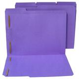 SJ Paper WaterShed & CutLess Colored File Folder - Letter - 8.5 x 11 - 1/3 Tab Cut - 2 Fastener - 2 Capacity - 50 / Box - 11pt. - Purple