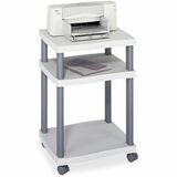 Safco Desk Side Printer/Fax Stand - Plastic - Gray, Charcoal