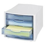 "Safco Four Drawer Organizer - 1.5"", 9.31"" x 9.1"", 11.62"" x 12.8"", 14.31"" - Blue, Gray"