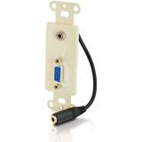 Cables To Go 2 Socket Decorative Video/Speaker Insert - 37092