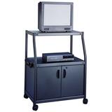 Quartet Fixed Height Wide A/V Cart - Black