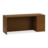"HON Valido 11500 Series Right Pedestal Credenza - 29.5"" Height x 72"" Width x 24"" Depth - 2 Drawer - Single Pedestal on Right Side - Particleboard, Wood - Cherry Top"