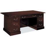 HON JN741 Jackson Double Pedestal Desk - 29" Height x 72" Width x 36" Depth - 4 Drawer - Double - Wood - Mahogany