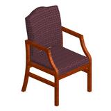 Lesro Hartford Guest Chair - Fabric Burgundy Seat