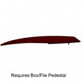 "Mayline Napoli Curved Right Return - 29.5"" Height x 63"" Width x 24"" Depth - Beveled Edge - Wood - Mahogany Top"