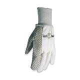 WELL LAMONT Dotted Canvas Gloves - Hob-Nob Dots - Poly Cotton - 1 Pair - White