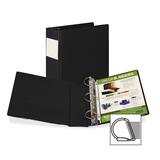 "Samsill Angle-D Ring Binder - Letter - 8.5"" x 11"" - 3"" Capacity - 1 Each - Black"