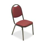 Lorell Round-Back Upholstered Stack Chairs