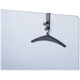 Over-the-panel double hook with 2 hangers, black steel
