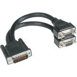 GENERIC C2G 9in One LFH-59 (DMS-59) Male to Two HD15 VGA Female Cable