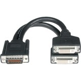 C2G C2G 9in One LFH-59 (DMS-59) Male to Two DVI-I Female Cable