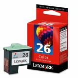 Lexmark No. 26 Tri-Color Ink Cartridge For X2250, X1185, Z515 and Z615 Printers - Cyan, Yellow, Magenta