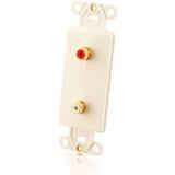 Cables To Go 2 Socket Solder-Style Decorative Gold Multimedia Insert - 03961