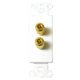image of Cables To Go 1 Pair Decorative Speaker Insert -  Stereo Speakers - White