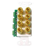 image of Cables To Go 4 Pair Decorative Speaker Insert -  Stereo Speakers - White