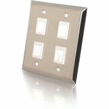 Cables To Go 4 Socket Multimedia Keystone Faceplate - 2-gang