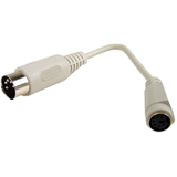 Cables Unlimited 6in MiniDin6F to Din5M PS2 Keyboard to AT Computer Adapter