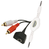 Scosche Universal Auxiliary Input Cable - 1 x Mini-phone - 2 x RCA