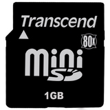 TS1GSDM80 - Transcend 1GB miniSD Card - 80X