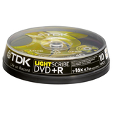 TDK LightScribe 16x DVD+R Media