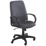 Safco Poise 6300 Collection Executive High-Back Chair - Polyester Gray Seat
