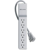 Surge Protector, 6 Outlets, 360 Degree Rotating Plug, 8ft Cord, White  MPN:BE10600008R